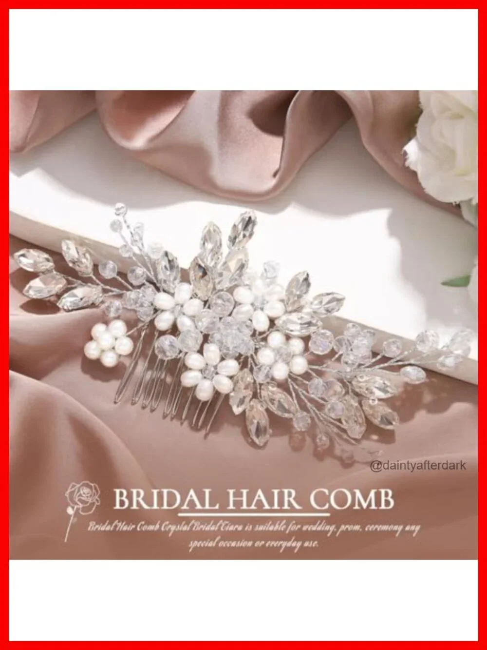 Vintage Pearl Wedding Hair Comb Bridal Hairpiece Hair Accessory
